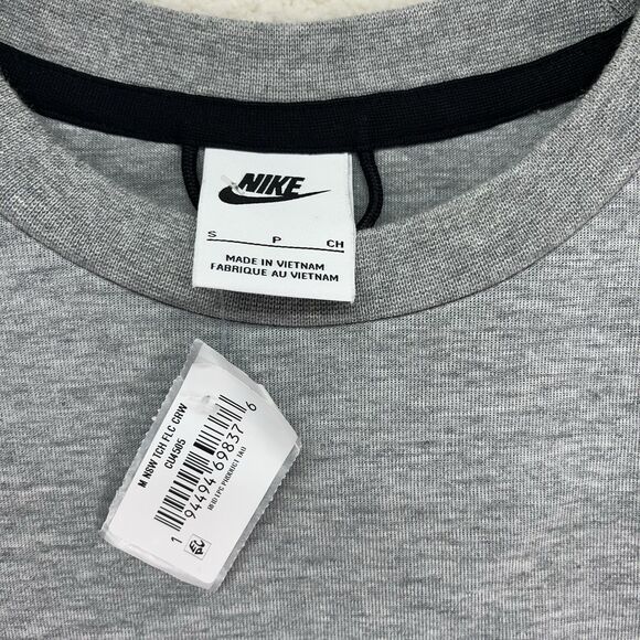 Nike Sportswear Tech Fleece Crew Sweatshirt Gray Sz‎ Medium CU4505 - Picture 2 of 7